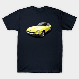 Datsun 240Z in yellow T-Shirt